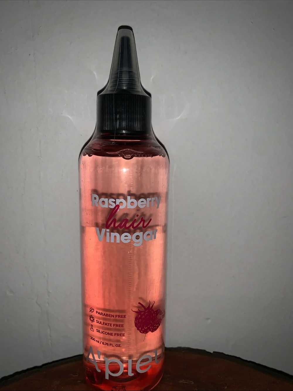 Raspberry Hair Vinegar - Pink Clear Bottle
